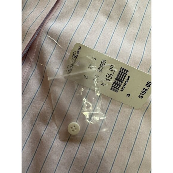 Brooks Brothers‎ Pin Striped Fitted Sleeveless Top Size 16 No Iron Stretch NWT - Picture 7 of 16